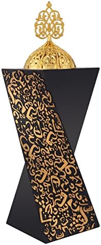 Elegant Black Resin Incense Burner for Yoga Spa Meditation