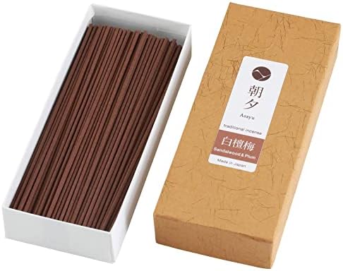 Asayu Japan Traditional Incense Sticks Sandalwood and Plum Blossom Blend 40g