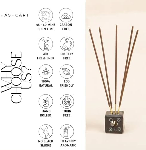 Hashcart Ratnamala Organic Incense Sticks 50 Pack