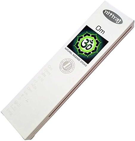 Nitiraj Platinum Natural Incense Sticks 1 Hour 2 Pack Om