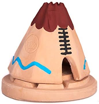 Teepee Wood Incense Burner with 20 Pine Incense Bricks