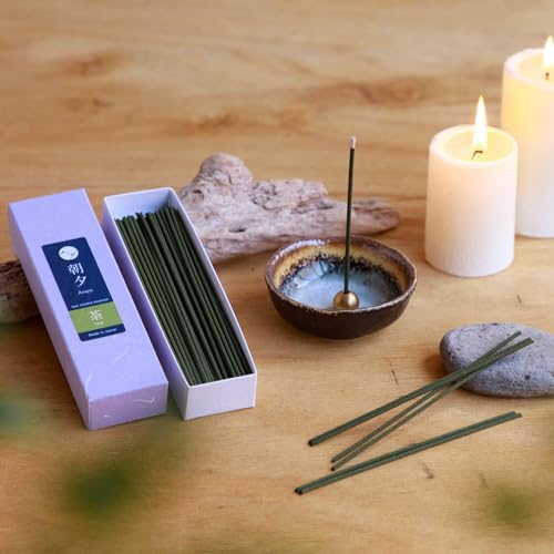 Asayu Japan Matcha Incense Sticks 20g Sample Low Smoke Non-Toxic