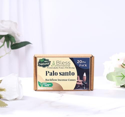 Bless International Palo Santo Natural Incense Backflow Cones 20 Count