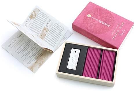 OEDO-KOH Peony Tree Incense 60 Sticks with Holder by Nippon KODO