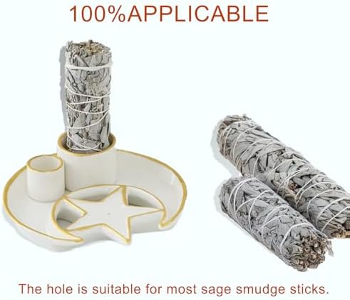 4 in 1 Ceramic Incense Holder for Sage and Palo Santo