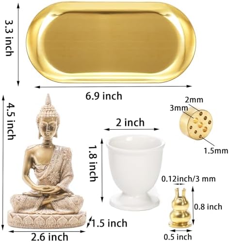 TOPZEA 6 in 1 Incense Holder Set for Meditation and Yoga