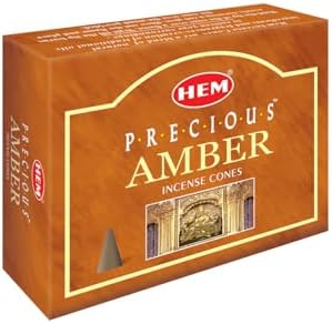 HEM Precious Amber Incense Cones Pack of 12