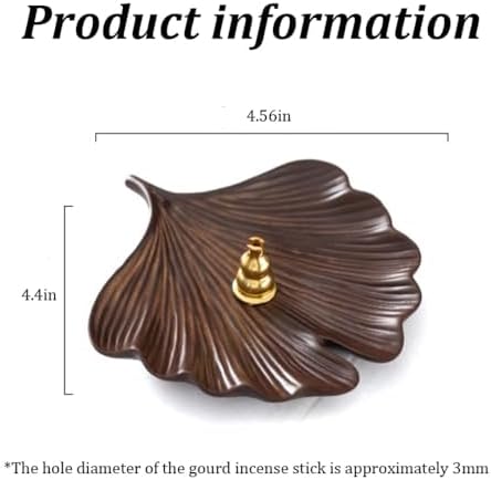 2-Style Ceramic Incense Burner with Ash Catcher and Stand Bodhi Ginkgo Leaf Decor