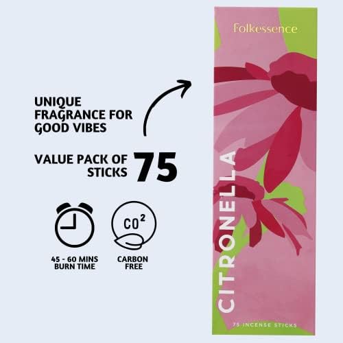 Folkulture Citronella Incense Sticks Set of 75