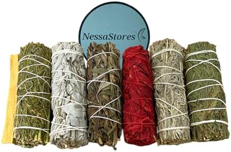7 Pc Smudge Stick Sampler Kit - Natural Ethically Sourced