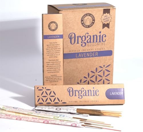 Organic Lavender Masala Incense 15g Box of 12