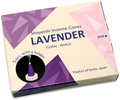 Shoyeido Lavender Incense Cones 5 Cone Set