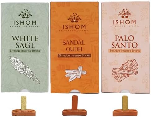 ISHOM Smudge Incense Bricks 45 Pack Combo