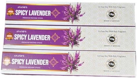 Anands Spicy Lavender Incense Sticks Pack of 12