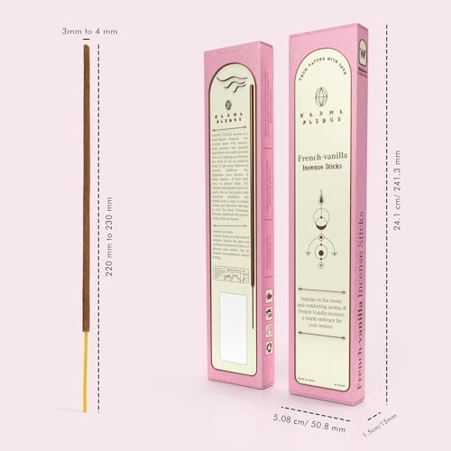 French Vanilla Incense Sticks 40pcs Hand Dipped Natural Burn