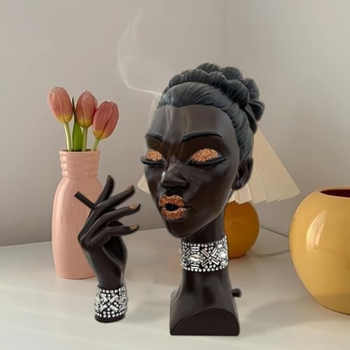 Elegant Head Incense Burner for Black Woman
