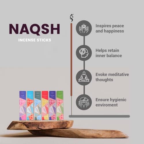 Naqsh Premium Hand-Rolled Incense Sticks Assorted 6 Pack
