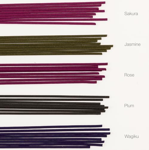 Asayu Japan Incense Sticks Assortment 5 Floral Fragrances 20g