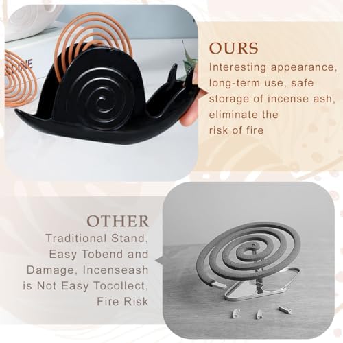 Snail Shape Mosquito Coil Burner Holder with Fireproof Design