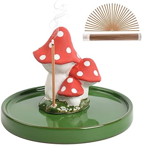 Mushroom Incense Holder with 30 Sticks