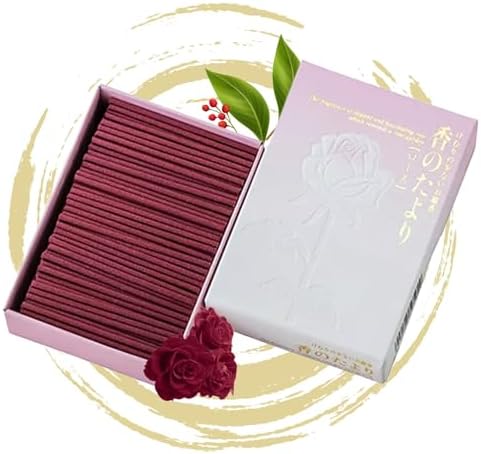 Hasegawa Ko no Tadori Rose Scent Mini Incense 12-Minute Burn 50g Low Smoke