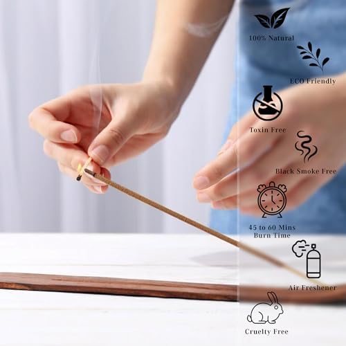 French Vanilla Incense Sticks 40pcs Hand Dipped Natural Burn