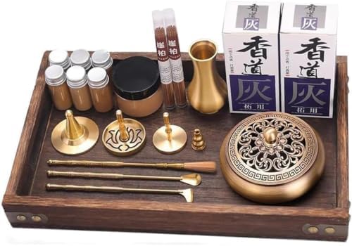 Powder Incense Burner Kit 24Pcs Pure Copper Set