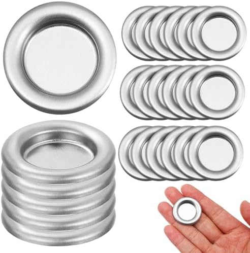 POPETPOP 50Pcs Tower Incense Trays - Silver Metal Plates for Home Decor