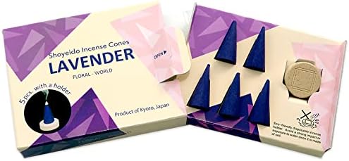 Shoyeido Lavender Incense Cones 5 Cone Set