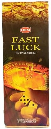 HEM Fast Luck Incense Sticks 120 Sticks 6 Boxes 9 Inches