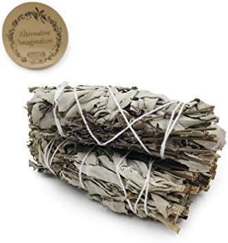White Sage Smudge Sticks with Dried Lavender Buds - Pack of 3