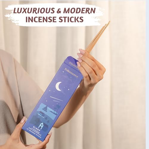Folkulture Organic Incense Sticks for Meditation Pack of 75 8 Long