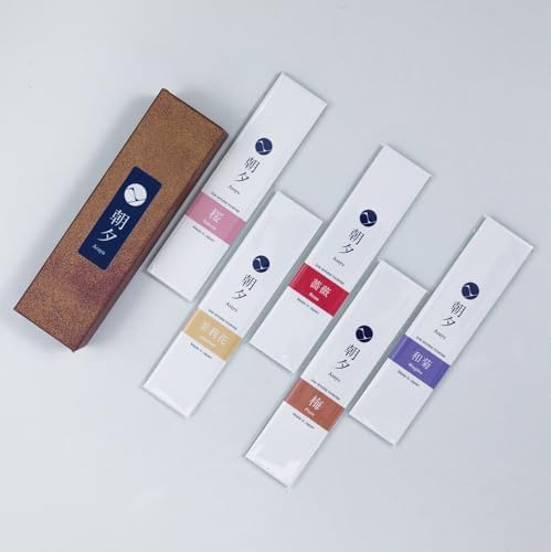 Asayu Japan Incense Sticks Assortment 5 Floral Fragrances 20g