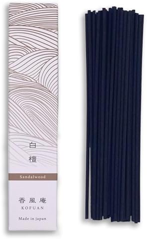 Kofuan Japanese Incense Sticks Sandalwood 40 Sticks Meditation Relaxation Stress Relief