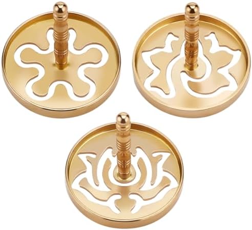 WEBEEDY 3 Pcs Brass Incense Press Set for DIY Home Fragrance