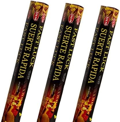 HEM Fast Luck Incense Sticks 120 Sticks 6 Boxes 9 Inches