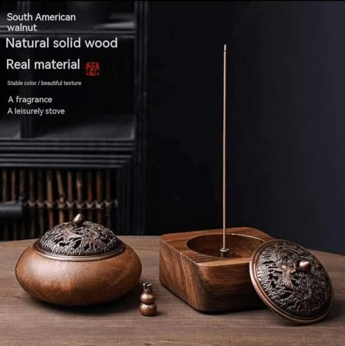 Authentic South American Walnut Incense Holder Eco-Friendly Wooden Burner