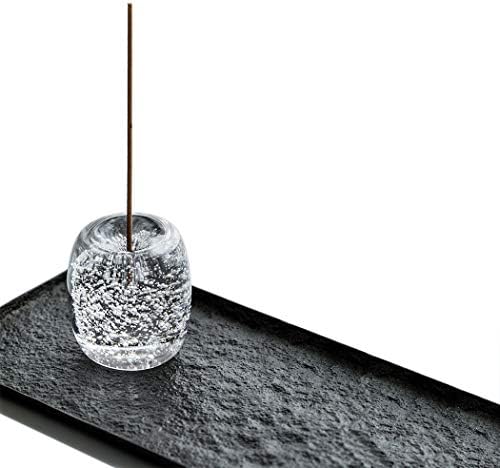 Clear Artificial Crystal Incense Stick Holder with Bubbles Design