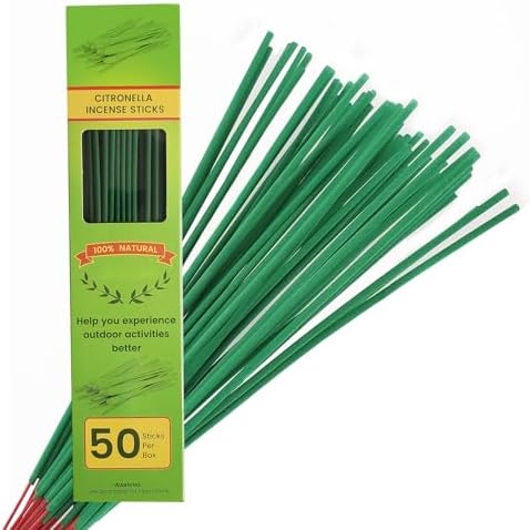 Citronella Incense Sticks 50 Pack Natural Aromatherapy