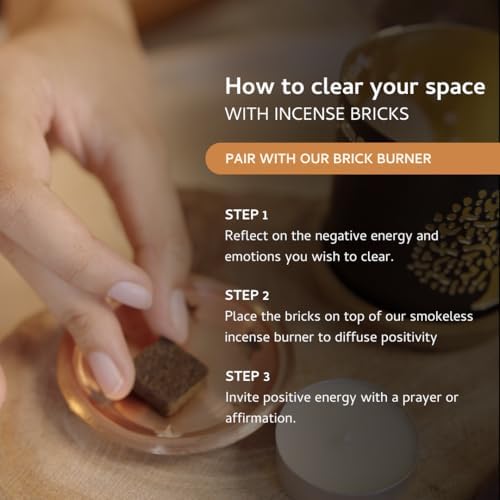 Palo Santo Cinnamon Smokeless Incense Bricks Refill 3x9 Bricks Aromatherapy Smudging Natural Air Fresheners