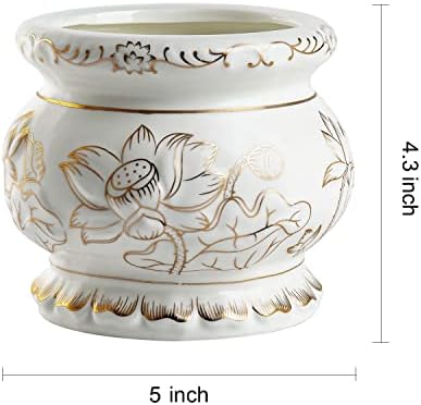 Houlu Small Ceramic Incense Burner for Buddha Worship