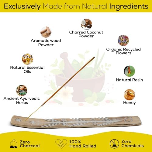 Satya Citronella Incense Sticks 15gmx12 Pack with Raajsee Holder