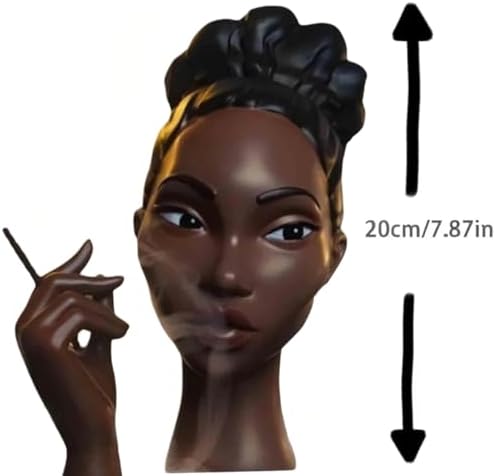 Head Incense Burner Black Woman Sculpture