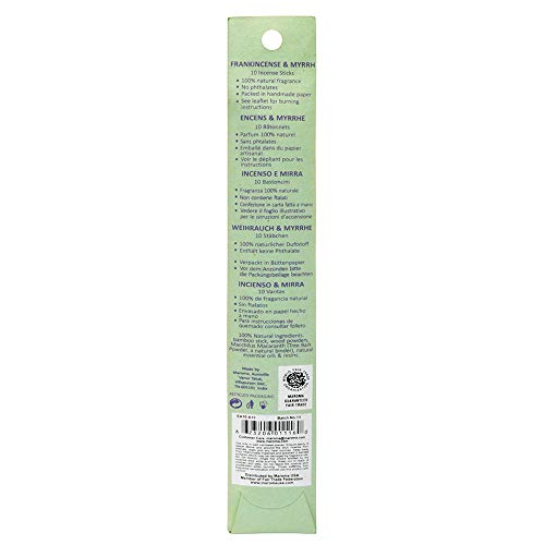 Maroma EDA Incense Frankincense Myrrh 10 Count