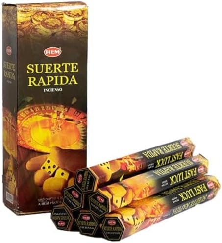 HEM Fast Luck Incense Sticks 120 Sticks 6 Boxes 9 Inches