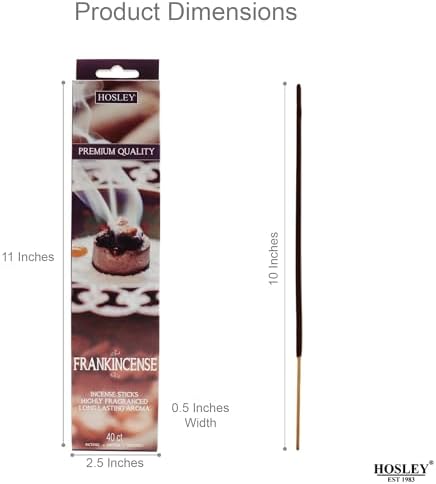 Hosley Frankincense Incense Sticks 240 Pack for Wellness
