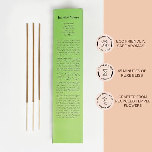 Carnatia Nature Incense Sticks Set of 6 for Stress Relief and Inner Peace