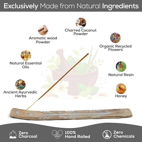 Satya Nag Champa White Sage Incense Sticks 15g 12 Pack with Holder Bundle