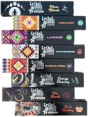 Tribal Soul Premium Incense Set - 8 Scents with Burner