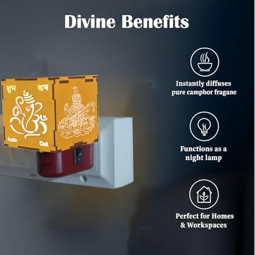 SIGNAMIO Auto Cut Incense Burner with Night Light
